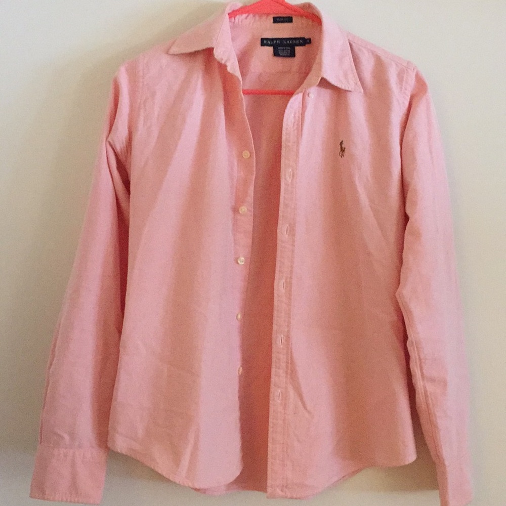 Ralph Lauren pink button down shirt size 4